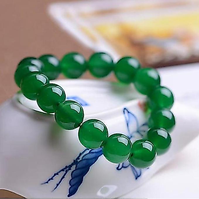Gelang Batu Giok China Sertifikat Gelang Giok Pria Wanita Hijau TA