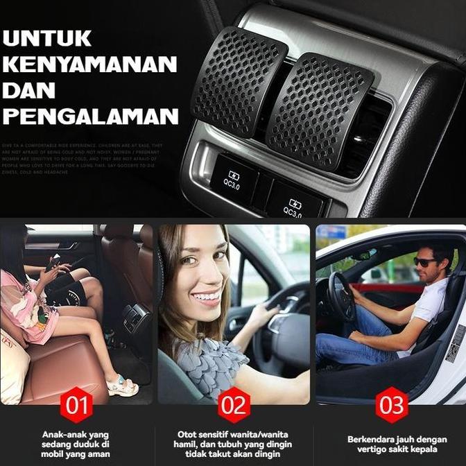 Promo Penutup Ventilasi AC Mobil - Diffuser & Deflektor Angin, Penghilang Embun, Pengatur Arah Udara