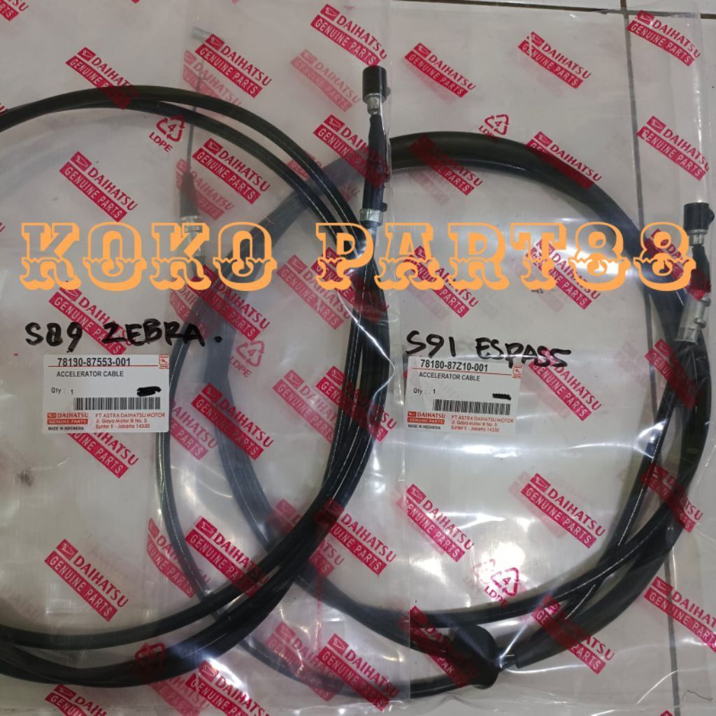 KABEL GAS S89 ZEBRA S91 ESPASS - S91 ESPASS