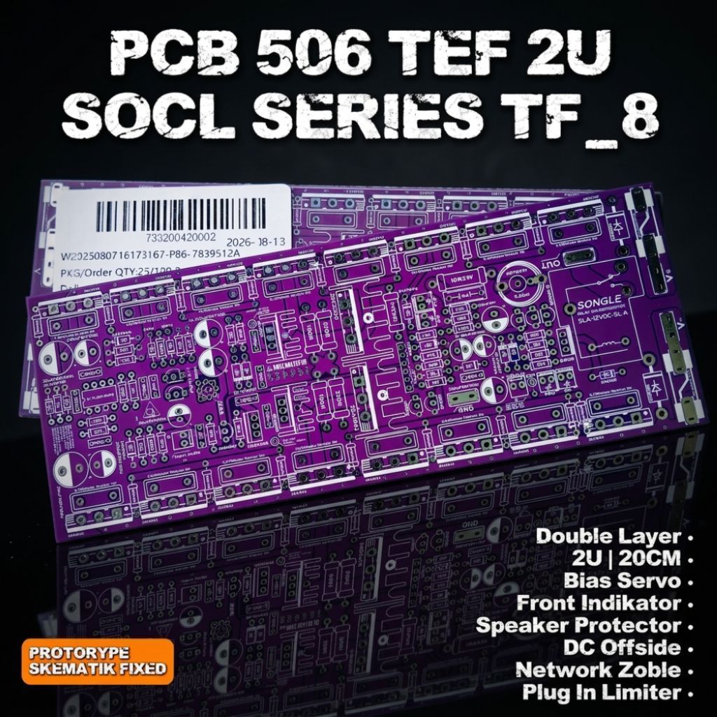 PCB SOCL 506 TEF SERIES 2U | 2OCM TF_8 Bias Servo , Speaker Protector , Limiter ,indikator | Double 