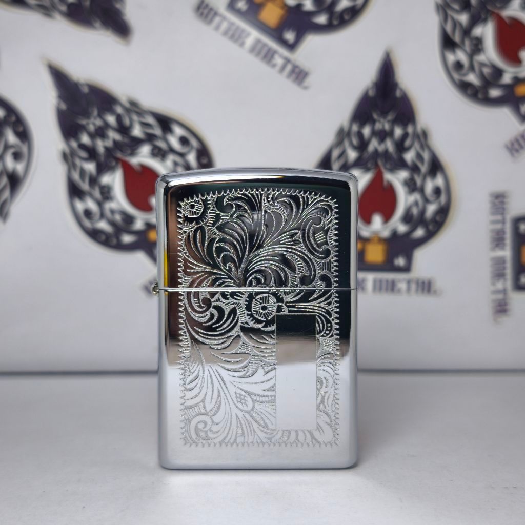 ZIPPO REGULER VENETIAN CHROME TAHUN 2004 - NOS