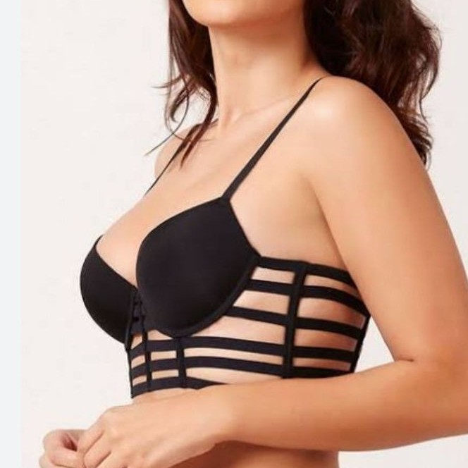 Bra Wanita Jumbo SAPPH Kawat Busa Tipis Full Cup Hitam Big Size Cup 38E Bra Harian - SB