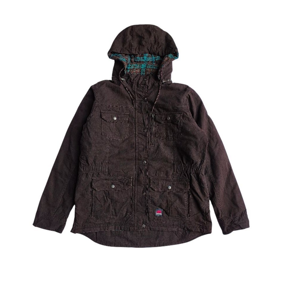 Berne duck canvas mountain jacket dark brown