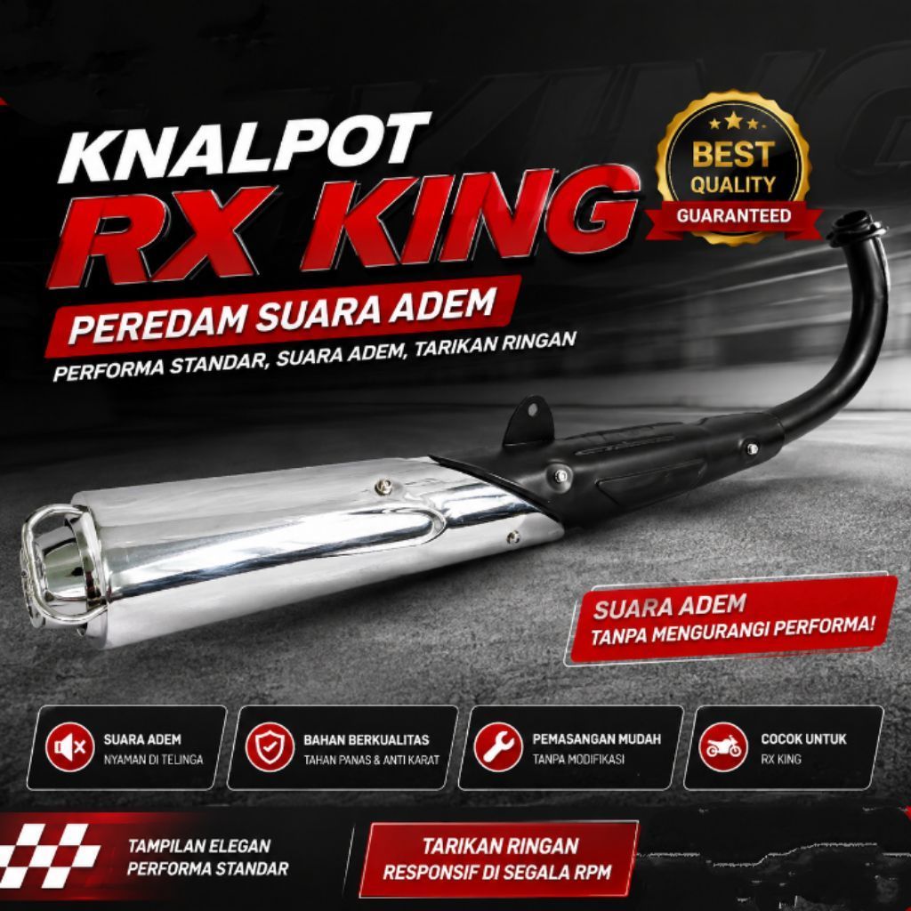 KENALPOT STANDAR RACING RX KING/SEPSIAL Kenalpot standar racing berkualitas juara, kenalpot racing