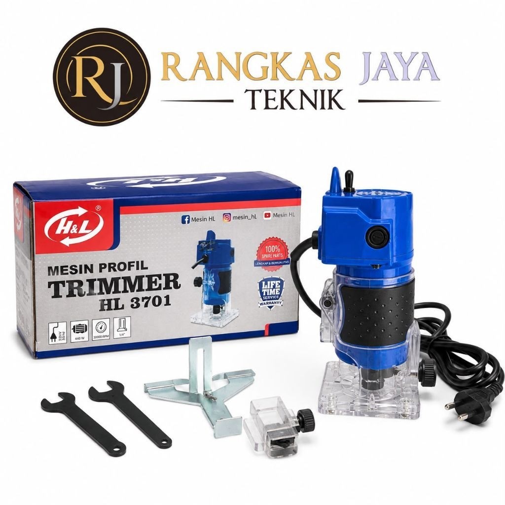 H&L HL3701 Mesin Profil Kayu Trimmer HL 3701 ROUTER