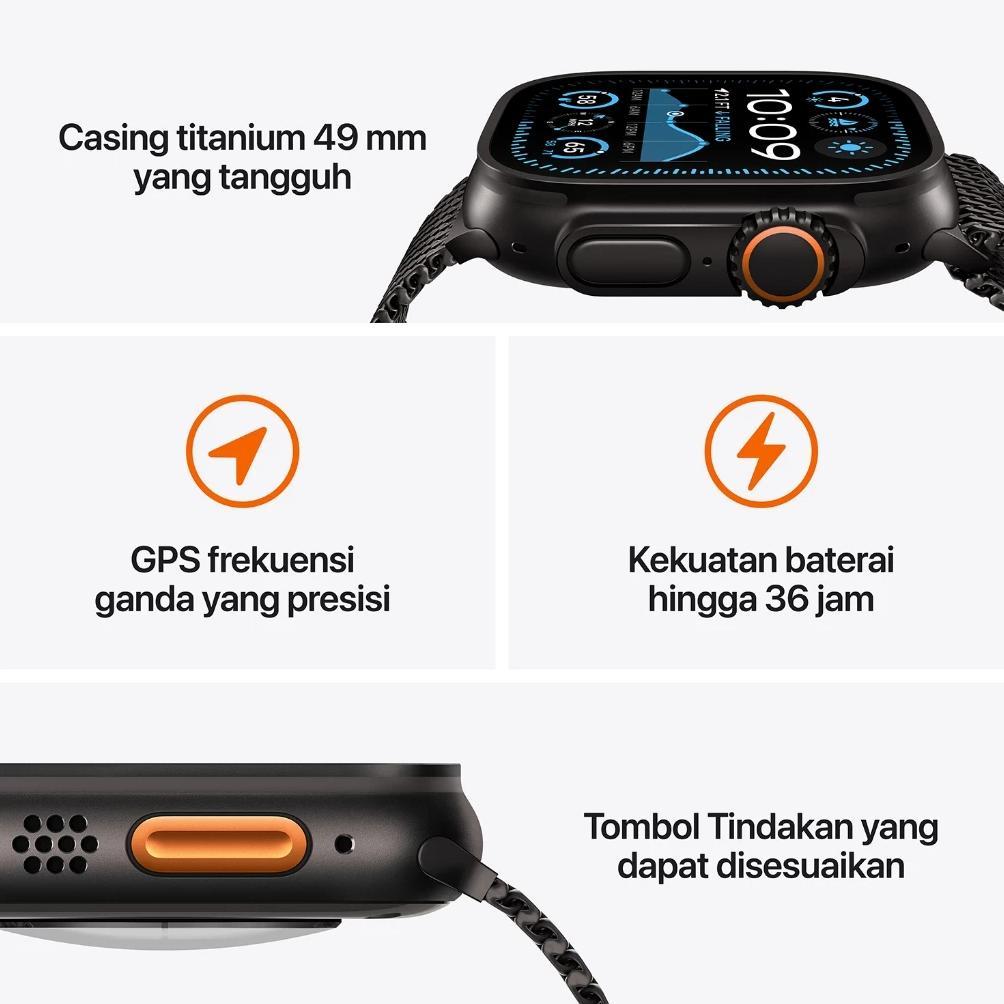 EXCLUSIVE Watch Ultra 2 49mm Smartwatch pria Smartwatch wanita Bluetooth SmartWatch Detak Jantung Ja
