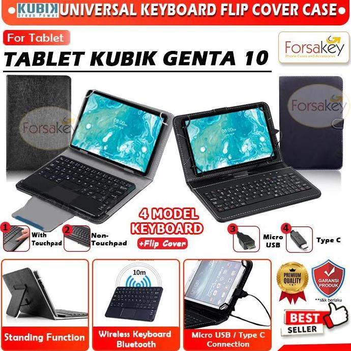 NEW Kubik Genta Tab Tablet 10 Inch Bluetooth Keyboard Case Casing Cover
