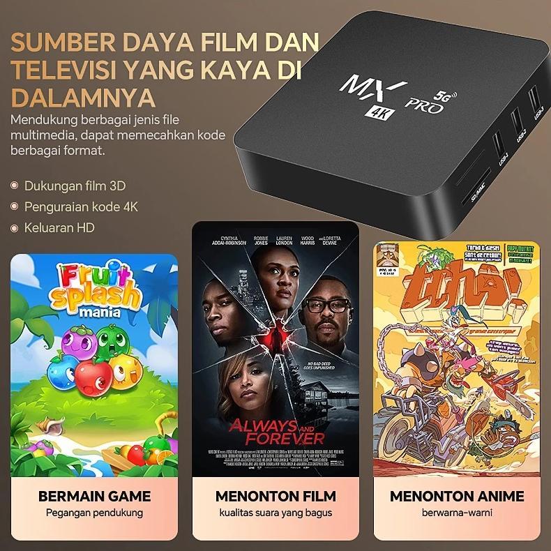 big sale mix.suara dual band 2.4g/5g wifi android tv box ram 8gb rom 128gb advanced indihome digital