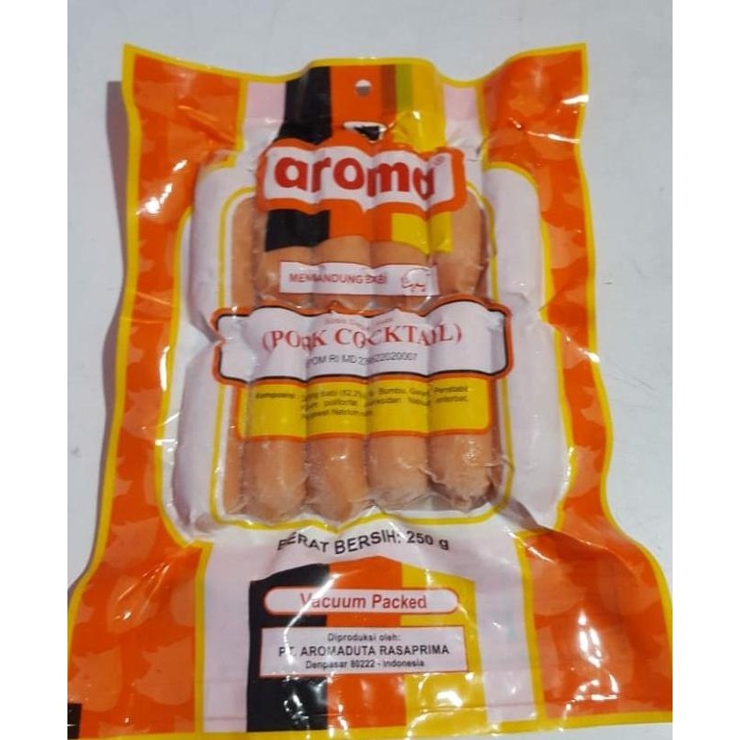 PORK COCKTAIL SOSIS BABI COCKTAIL AROMA BALI (250gram perpak)