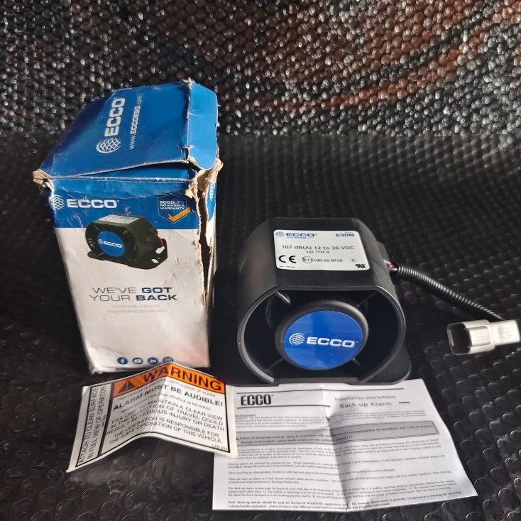 ECCO 630N Back Alarm Original 12-36VDC 107dB IP64 SAE Type B Truck Small
