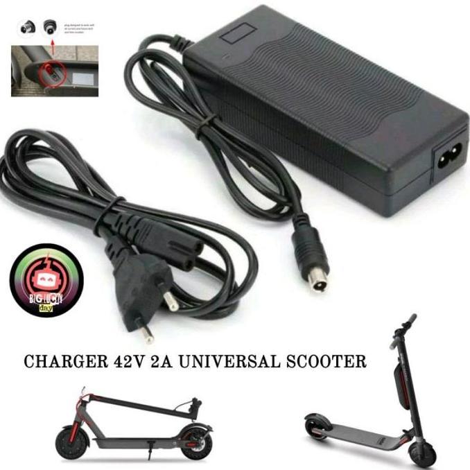 CHARGER SCOOTER LISTRIK 42V 2A ADAPTOR UNIVERSAL UNTUK XIAOMI MIJIA M365 PRO 1S SEGWAY NINEBOT ES1 E