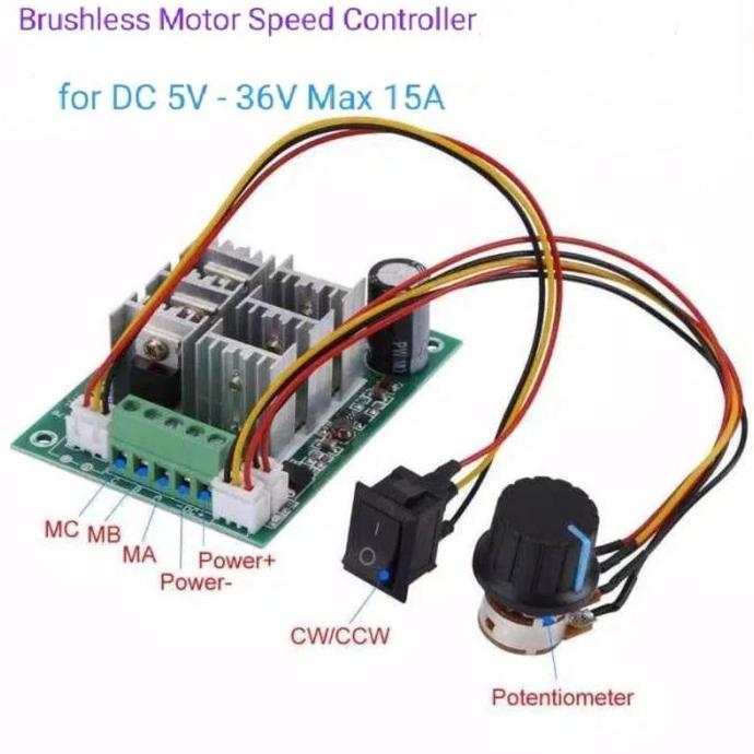 BLDC 3 Phase 15A Brushless Motor Speed Controller BLDC PWM Driver