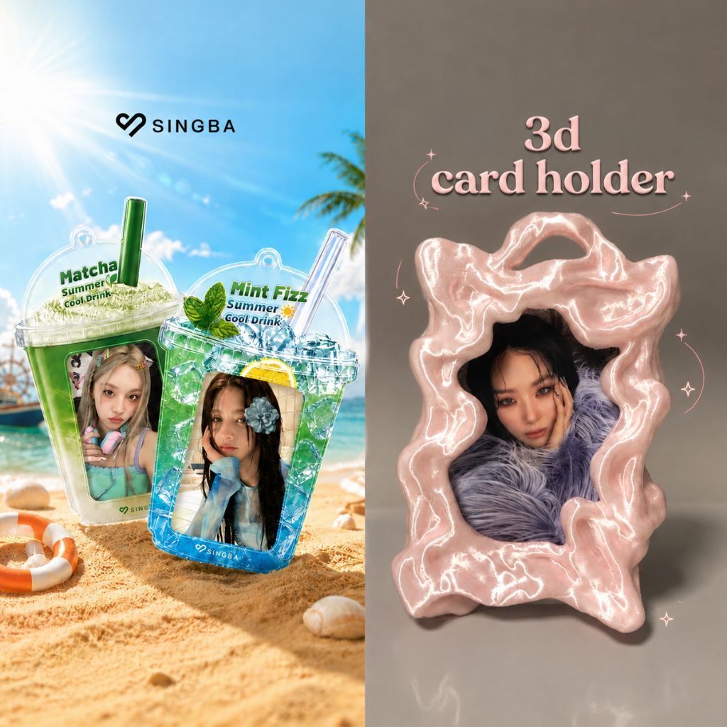 [READY] SINGBA Mint Fizz & 3D Card / Photocard Holder PINK | CAHOL | PC