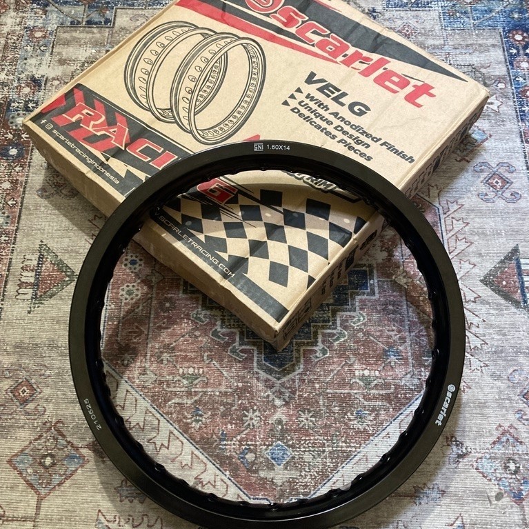 lingkaran scarlet / velg Scarlet hitam 160 ring 14