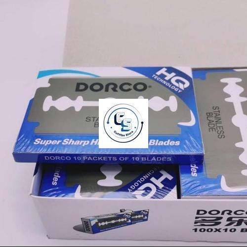JEJE Silet Dorco Biru Premium 100 Keping Box Biru