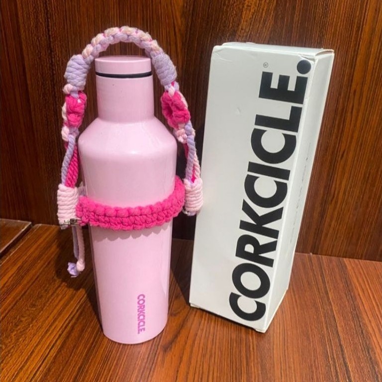 botol minum tumblr *corkcicle* pink glitter new ori