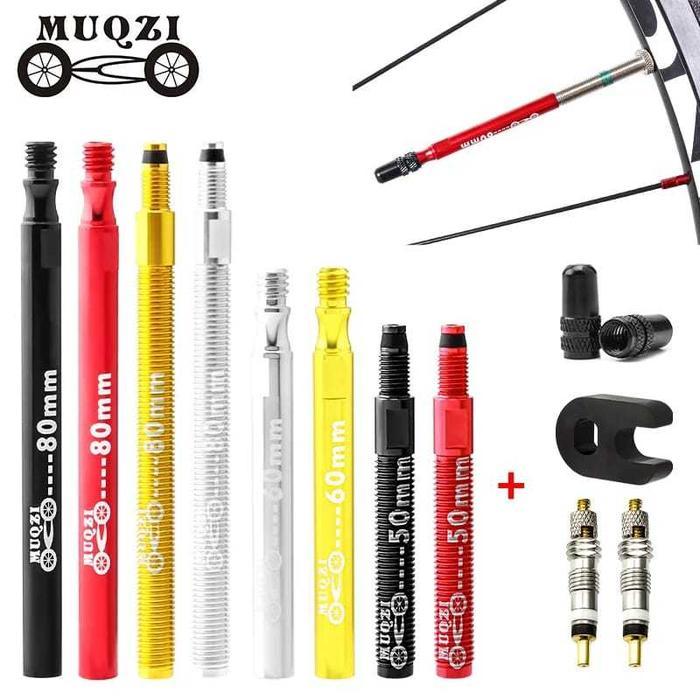 Muqzi Extender Sambungan Pentil Presta 50mm Alloy Adaptor Peninggi Cop Valve Sepeda Extension Penyam