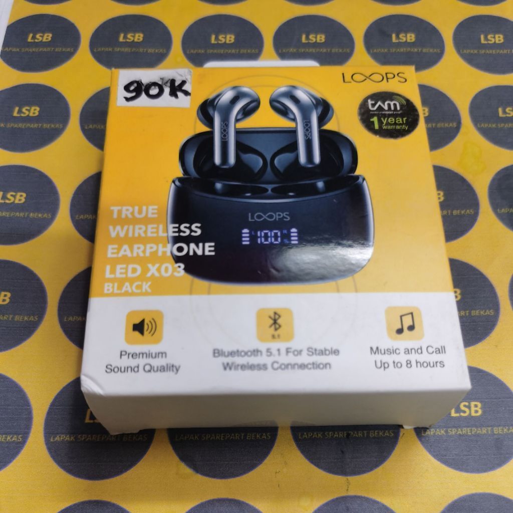 EARPHONE LOOPS WIRELESS LED X03 ORIGINAL LOOPS