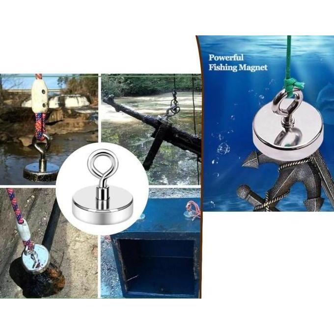 Magnet Neodymium Super Strong Kuat Model Bulat Besar Magnet Fishing