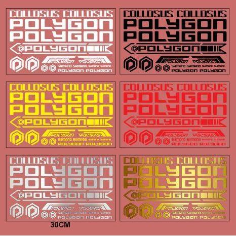 Promo Cutting Sticker Sepeda Polygon Collosus Stiker MTB 1set Diskon