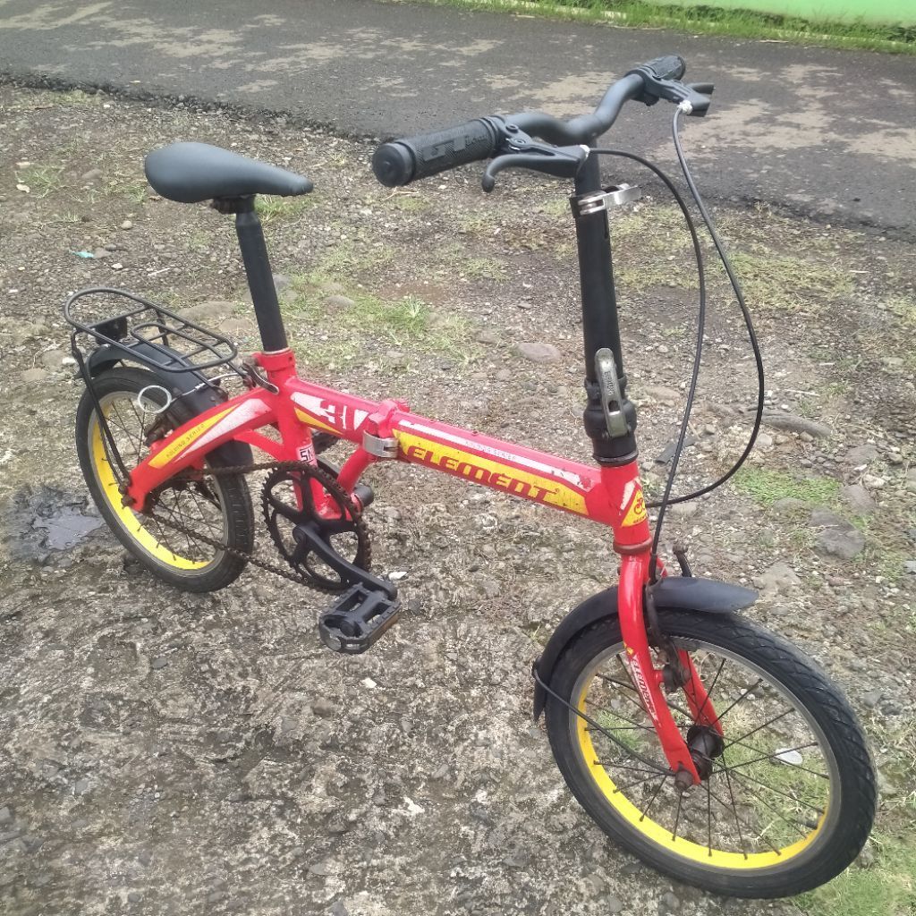sepeda lipat element single speed second