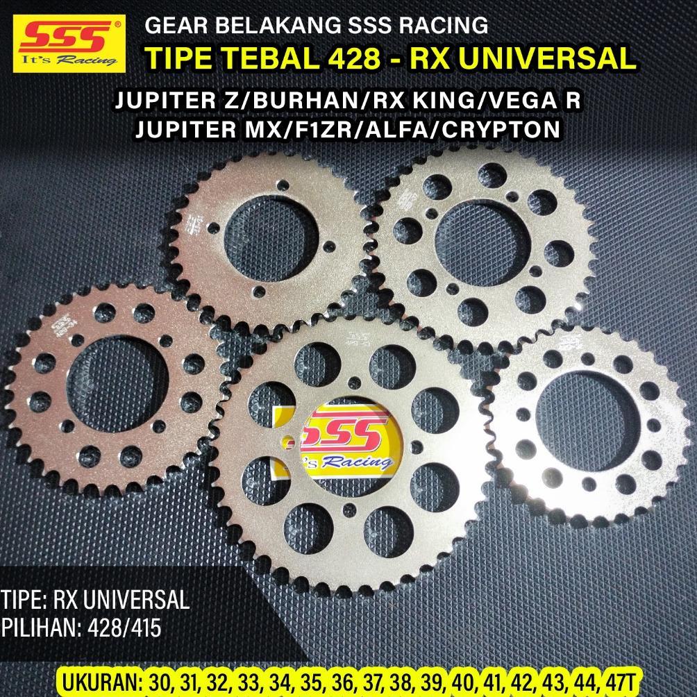 Gir Gear Belakang SSS 415/428 RX King Jupiter Z Vega R Jupiter MX135 MX New RXZ F1ZR Ukuran 415/428 