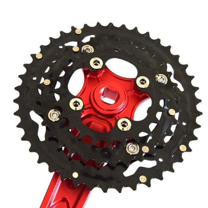 IXF MTB Bike Crankset 10 Speed Square Hole Crank Bicycle Double Chainring 104/64BCD Mountain Cycling
