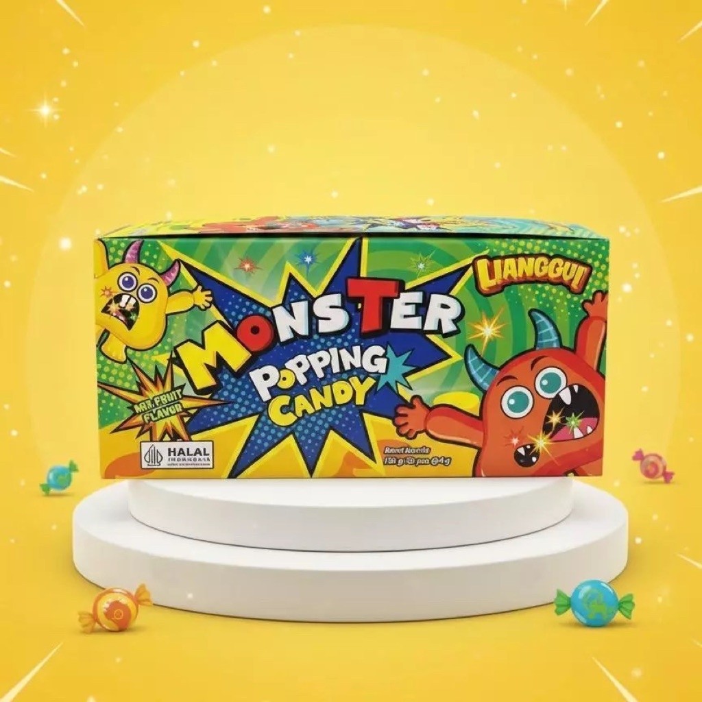 Permen Monster Popping Candy Mix Fruit Lianggui isi 40 pcs