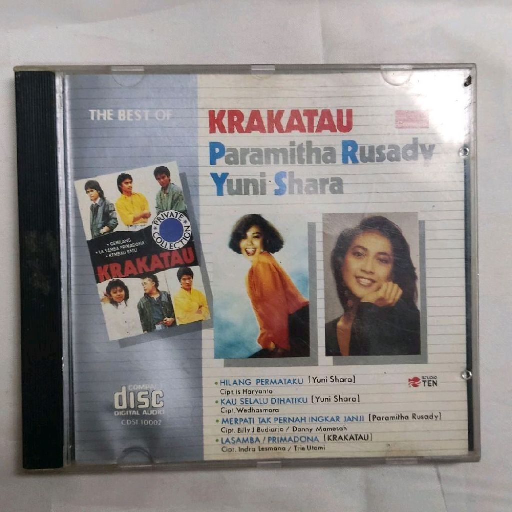 CD The Best of - KRAKATAU - PARAMITHA RUSADY - YUNI SHARA - CD Musik Lokal Lagu Second Original