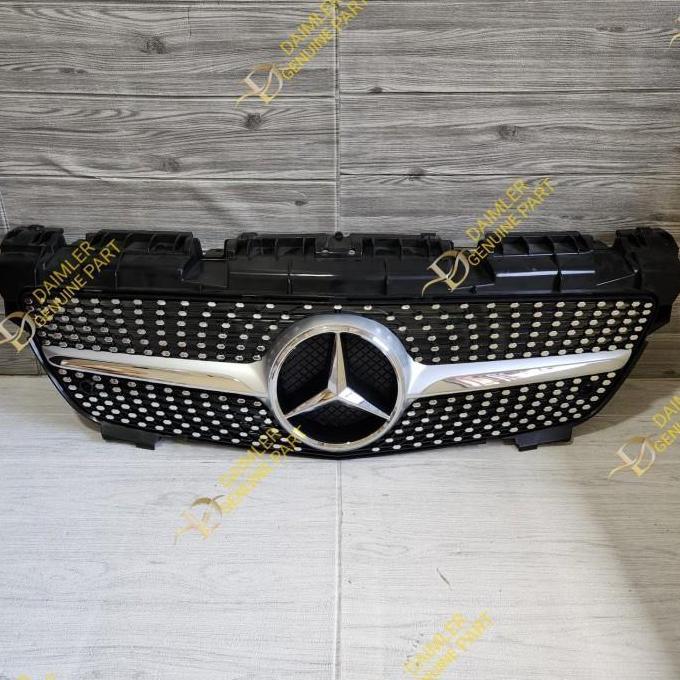 GRILL DIAMOND MERCEDES BENZ R172 W172 SLK 2011-2015 GRILLE R172 SLK-CLASS WITH EMBLEM LOGO - SILVER 