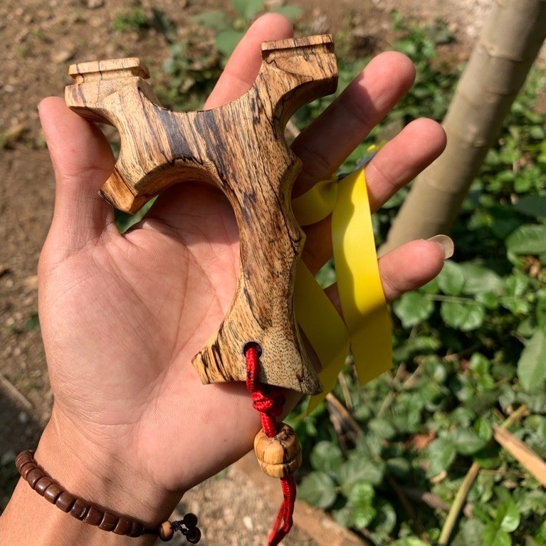 Ketapel kayu asem spalted universal