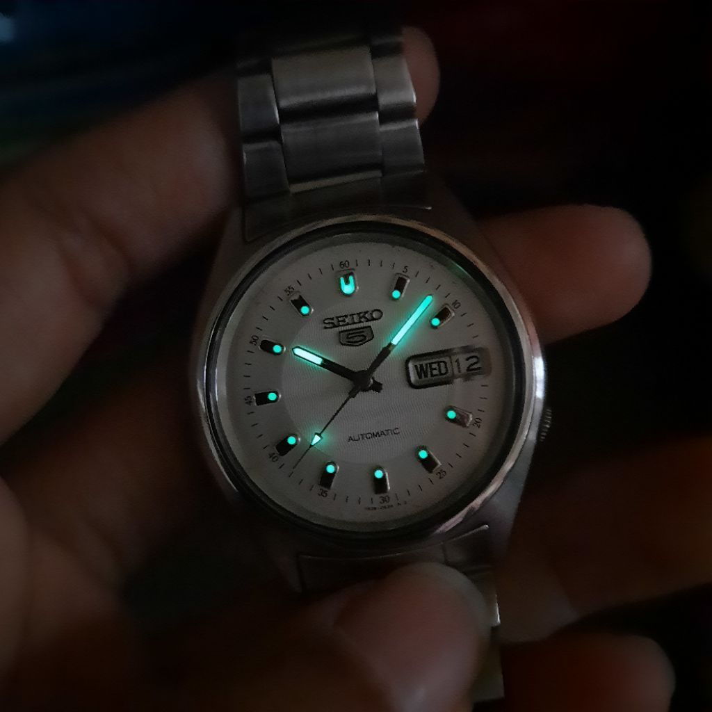 Seiko 5 Automatic 7s26-3040 Putih White Dial Unik