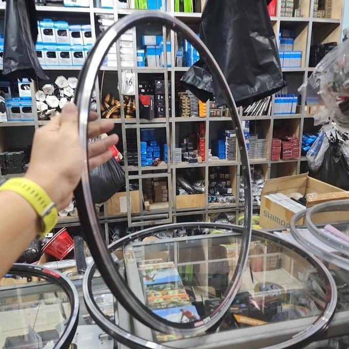 Rims Velg 700C Araya Gr-72 32 Hole Double Wall Alloy Cnc Mata Ikan Rim Brake Line 700C Araya Gr72 32