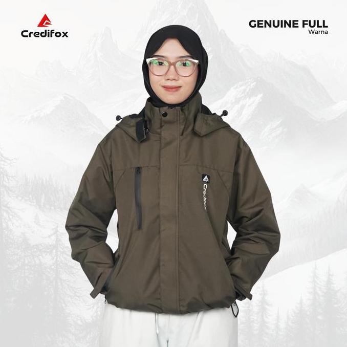 PROMO CREDIFOX Jaket gunung FULL Warna genuine Original Pria dan wanita Waterproof bahan Taslan JN S