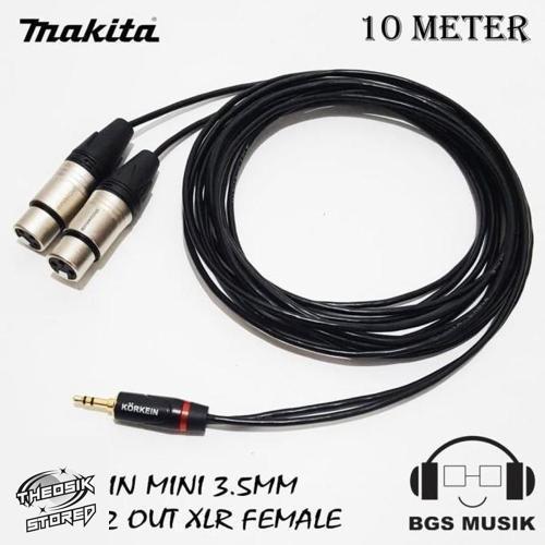 Kabel Jack Mini 3.5mm To 2 Jack XLR Female 10m