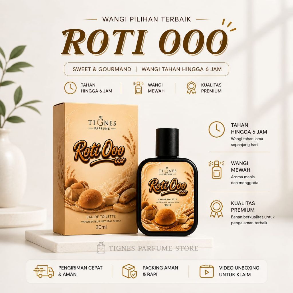 PARFUME PRIA & WANITA AROMA COFFEE VANILLA (ROTI"O). WANGI AWET, MANIS, ELEGANT & BERKARAKTER. VARIA