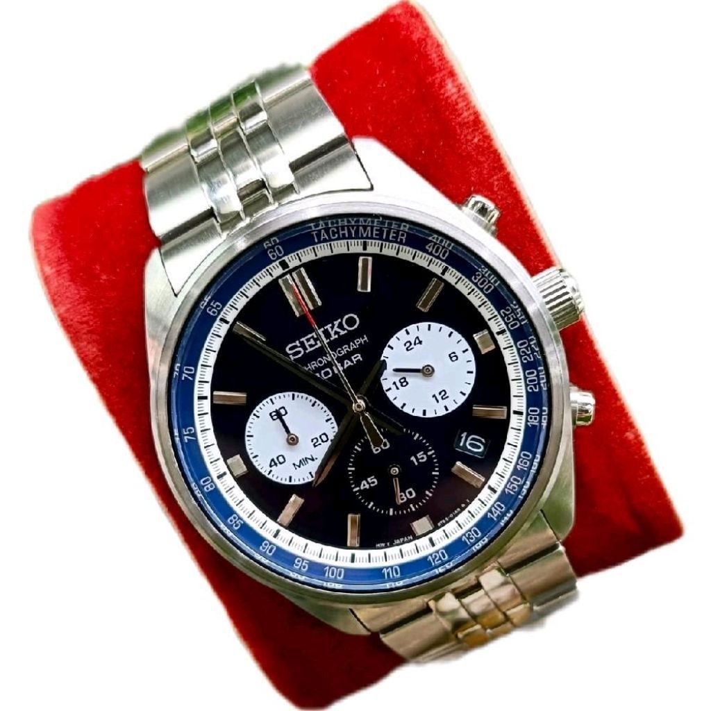 Seiko Chronograph Blue Panda Dial Original