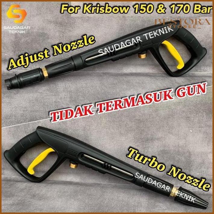 NOZZLE SPRAY GUN TURBO NOZZLE JET CLEANER KRISBOW 150 170 BAR HIGH PRESSURE MURAH