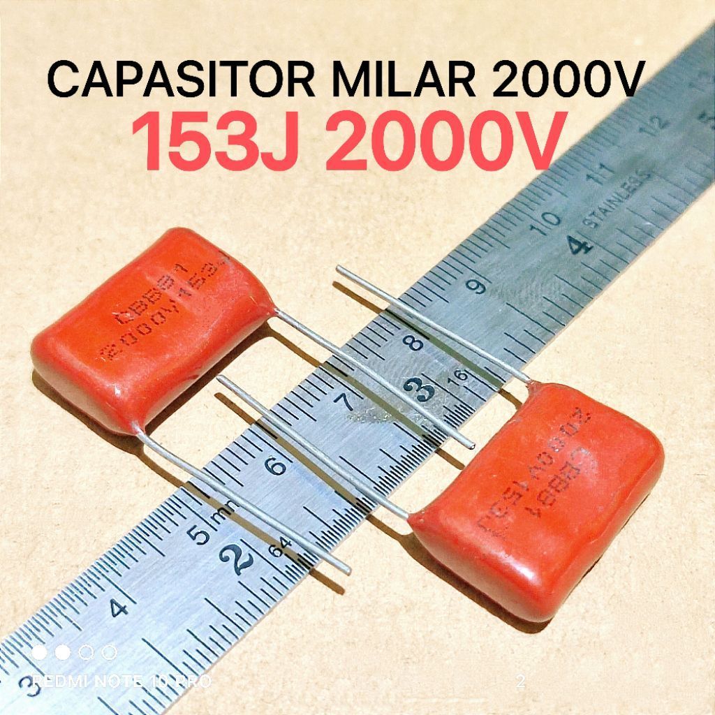 CAPASITOR MYLAR 153 2000V  MILAR 153J 15nF 2000v 2KV CBB81