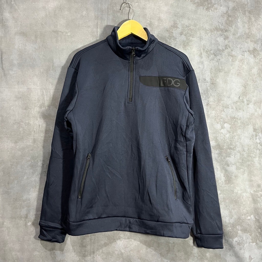 Hoodie Edwin bahan scuba half zip original second preloved 099