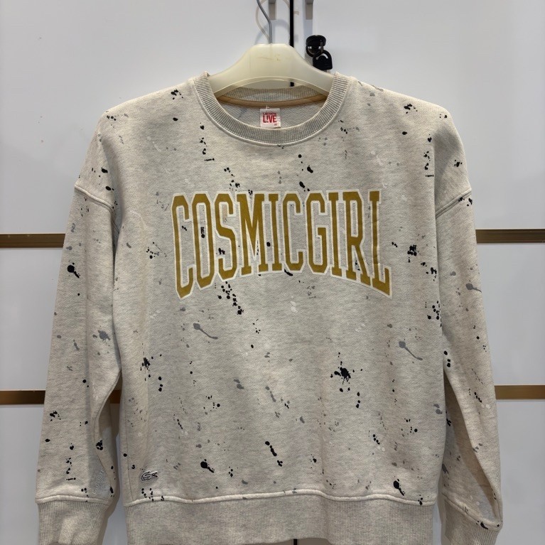 Crewneck baju lengan panjang Lacoste Live Cosmic Girl