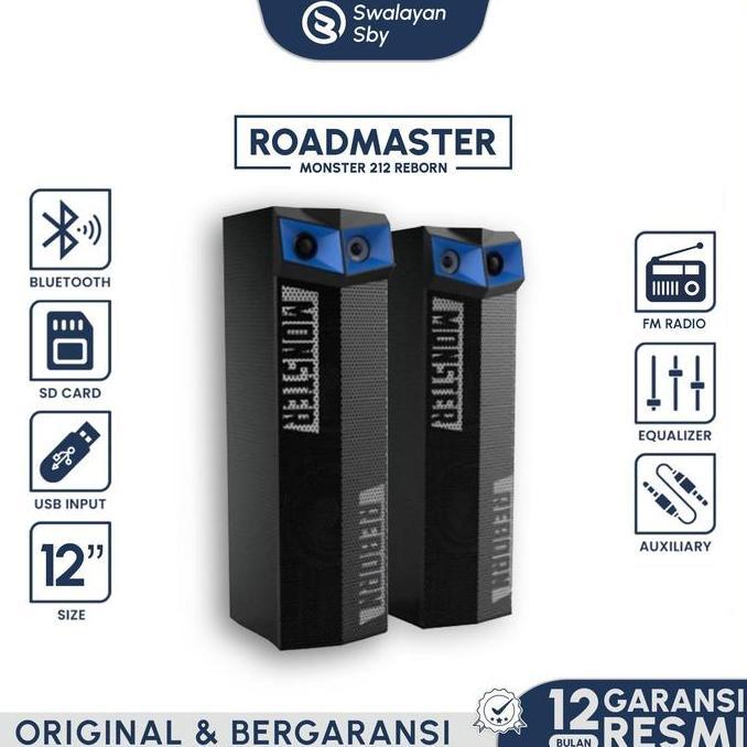 Fremontshop - Roadmaster Monster 212 Reborn Speaker Active Bluetooth | Terbaru 