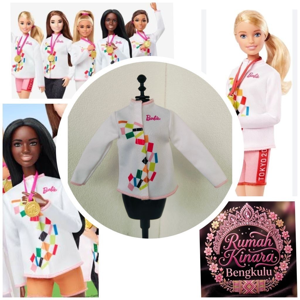 Jeket Putih Olimpiade Tokyo 2020 Original Mattel