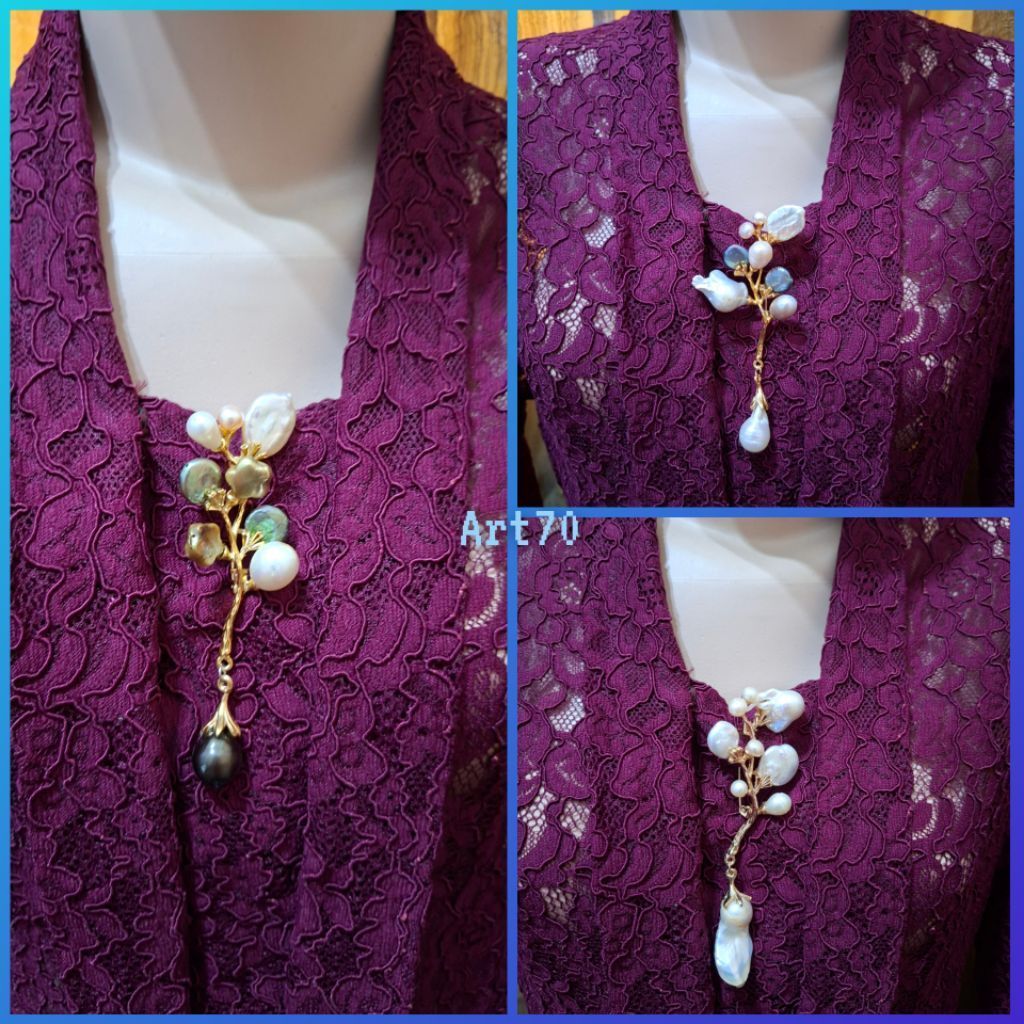 Bros  mutiara barok mix mutiara/ bros janggan/bros hijab mewah