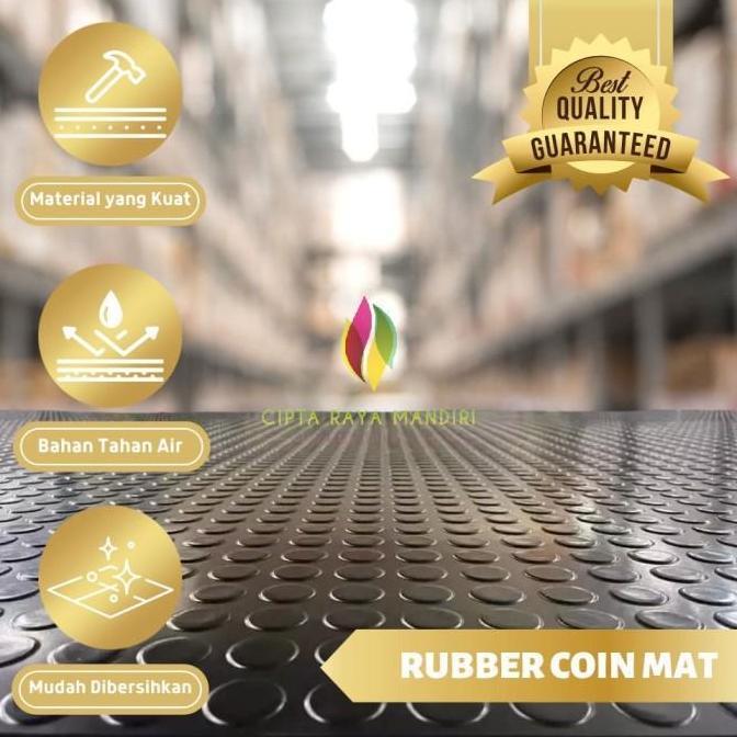 Karpet Karet Koin Anti Slip / Karpet Karet Motif Koin Meteran