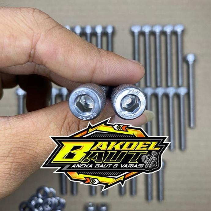 Promo Baut L Stainless Anti Karat Fullset Yamaha RX S & YT 115 - Zionathan Sparepart - Motorcycle Di