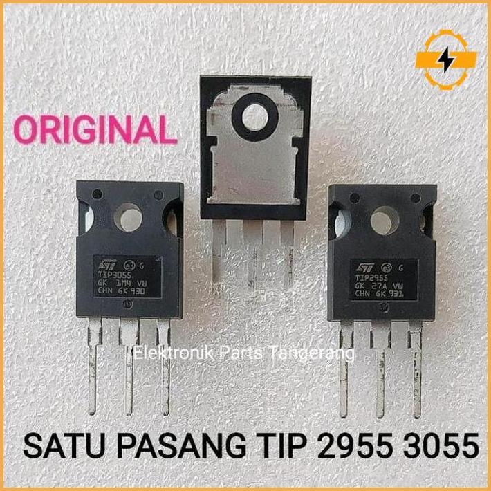 Transistor Tip 2955 Tip 3055 (Satu Pasang) Tip 3055 Tip2955 Tip3055 Tip 2955 St Asli