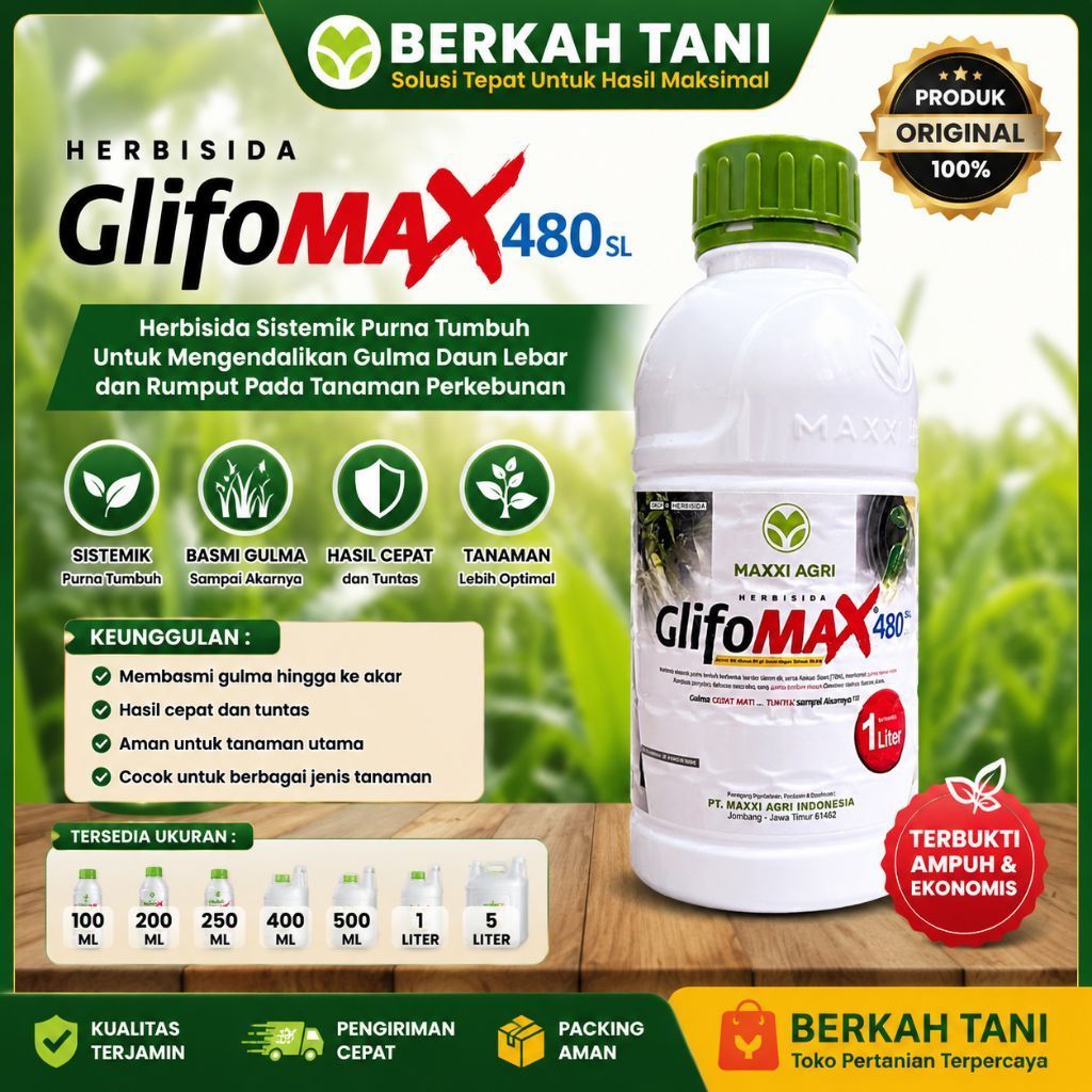 Herbisida Glifomax 480SL kemasan 1L