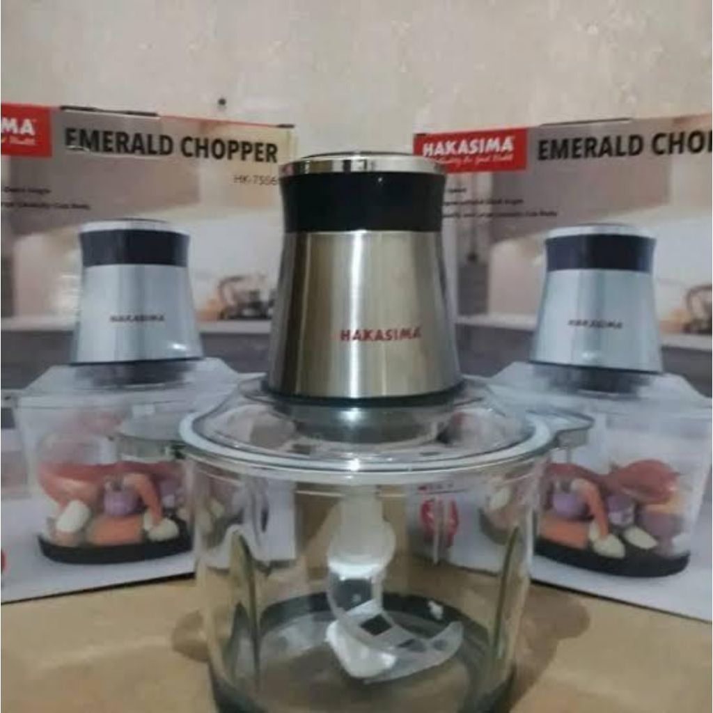 Hakasima Emerald Chopper HK-7506 Food Processor Dapur dengan Bowl Transparan