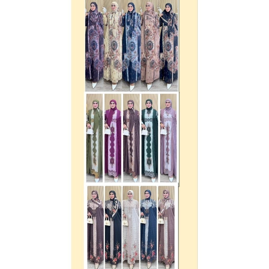 BISA COD (PRINTING SERIES BY DIJAH ORI PREMIUM GAMIS DIJAH TERBARU GAMIS PRINTING